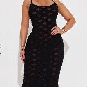 Fashion Nova Christina Mesh midi dress